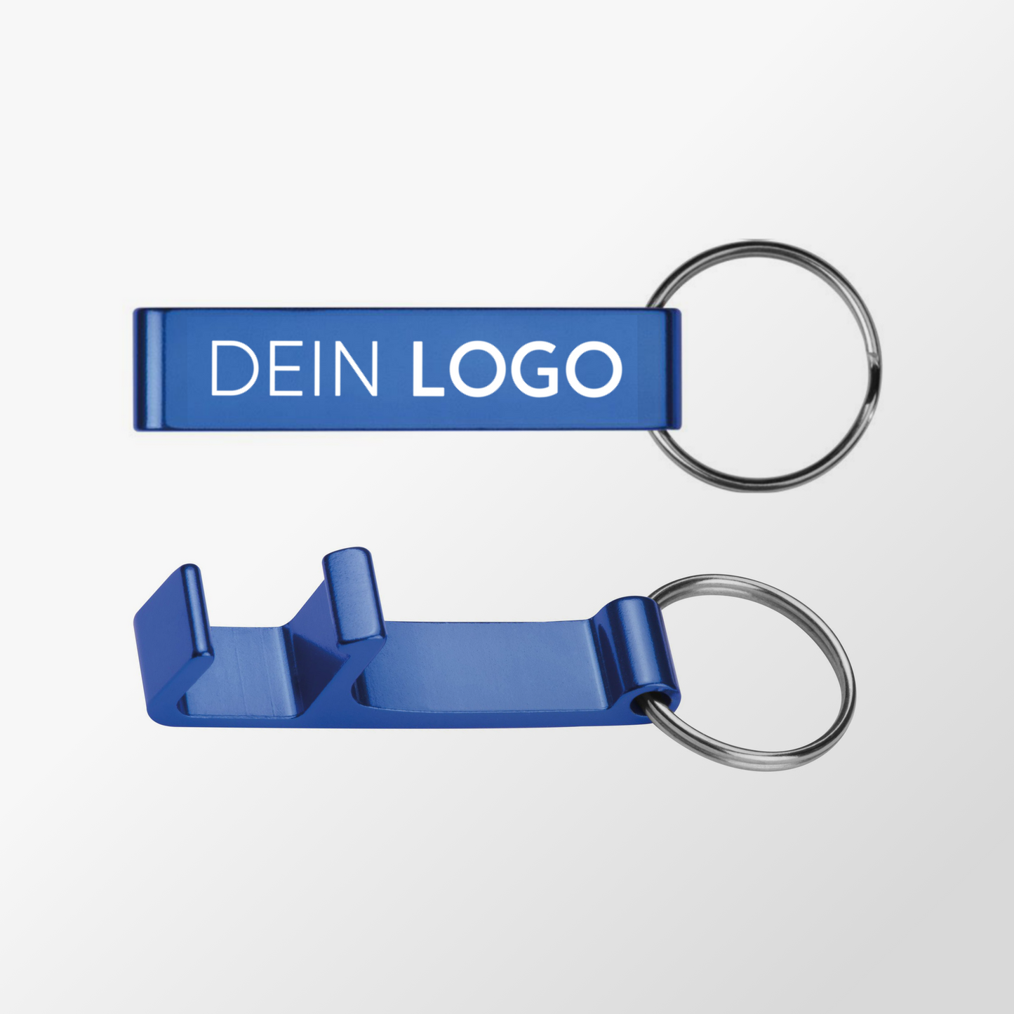 3-in-1 Metall-Schlüsselanhänger mit Logo
