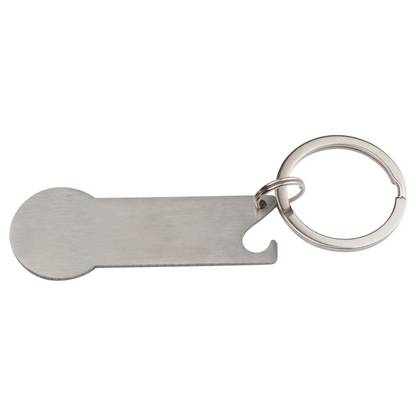 2-in-1 Metall-Schlüsselanhänger mit Logo