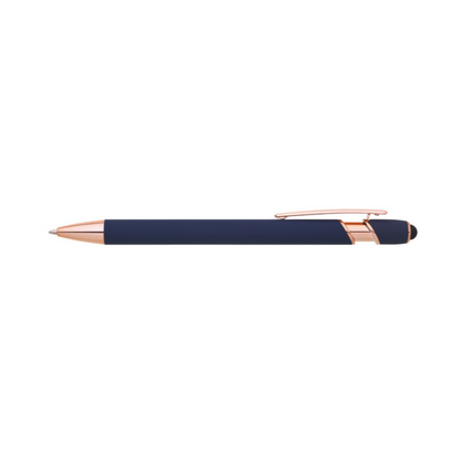 Metall-Kugelschreiber ROSÉGOLD mit Touchpen und Logo