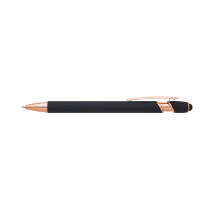 Metall-Kugelschreiber ROSÉGOLD mit Touchpen und Logo