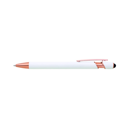Metall-Kugelschreiber ROSÉGOLD mit Touchpen und Logo